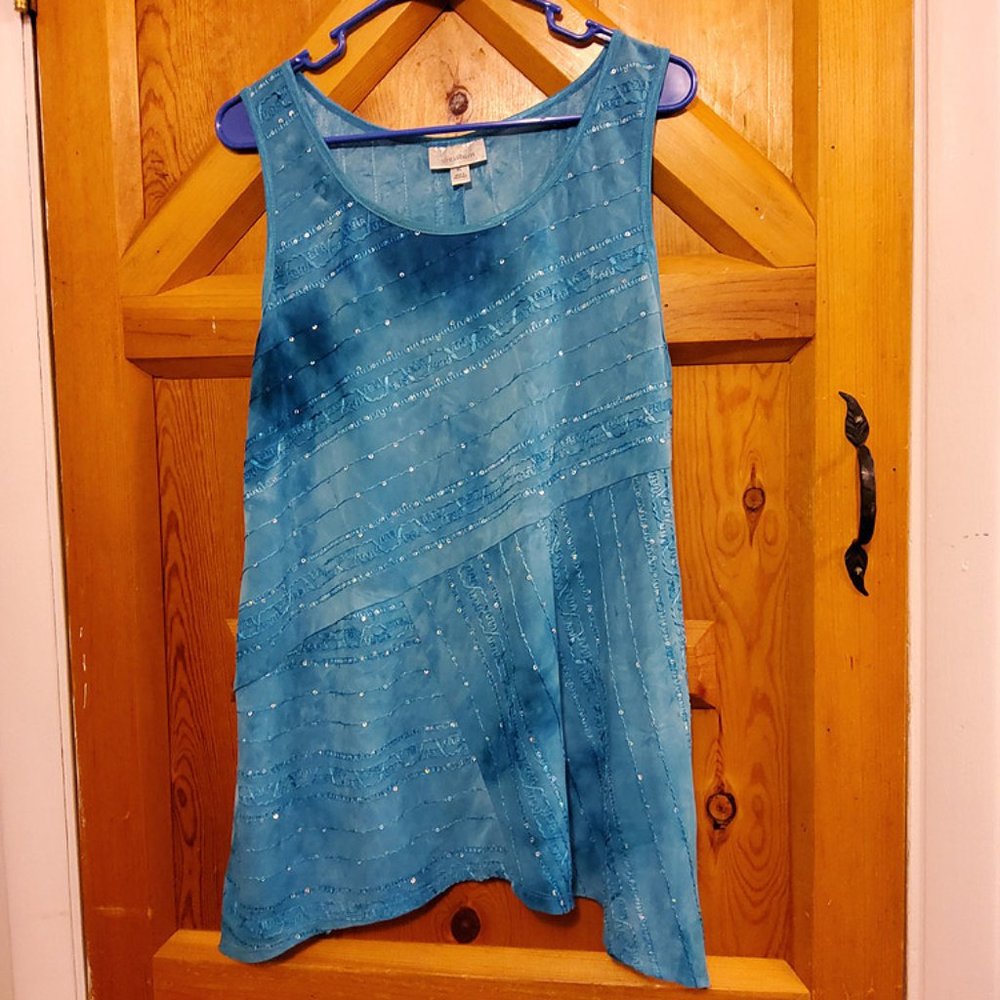 Dress Barn Sleeveless Turquoise Hues Tunic